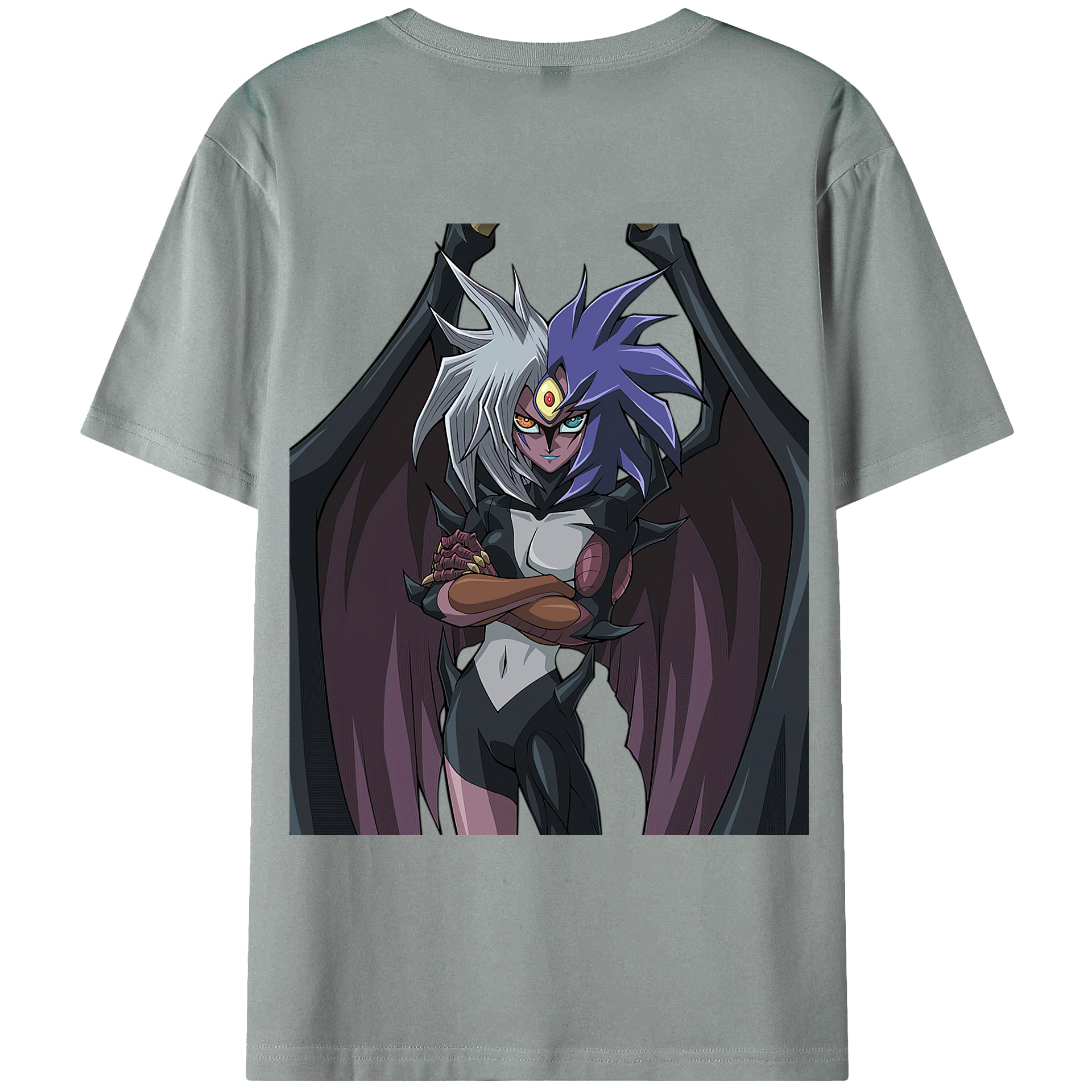 （画像用） 遊☆戯☆王 Yu-Gi-Oh! 綿100％ メンズ半袖Tシャツ（バックプリント） 通気性
